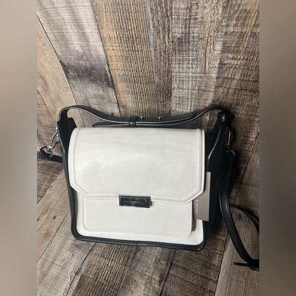Charles & Keith black white vegan leather Crossbody bag - Picture 13 of 16